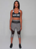 **CLASSIC COLLECTION*** MADE GIRL SIGNATURE TRAINING CAPRI LEGGINGS - GREY