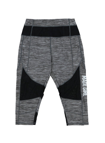 **CLASSIC COLLECTION*** MADE GIRL SIGNATURE TRAINING CAPRI LEGGINGS - GREY