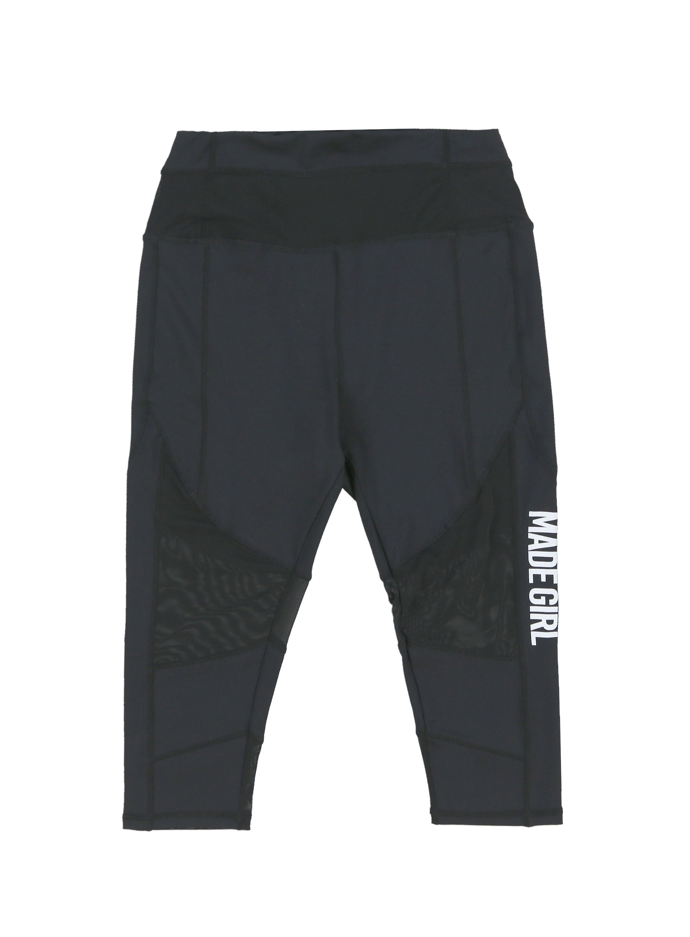 *** CLASSIC COLLECTION **MADE GIRL SIGNATURE TRAINING CAPRI LEGGINGS - BLACK