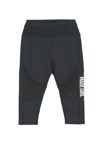 *** CLASSIC COLLECTION **MADE GIRL SIGNATURE TRAINING CAPRI LEGGINGS - BLACK