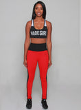 ***CLASSIC COLLECTION*** SIGNATURE RED & BLACK TWO-TONE LEGGINGS