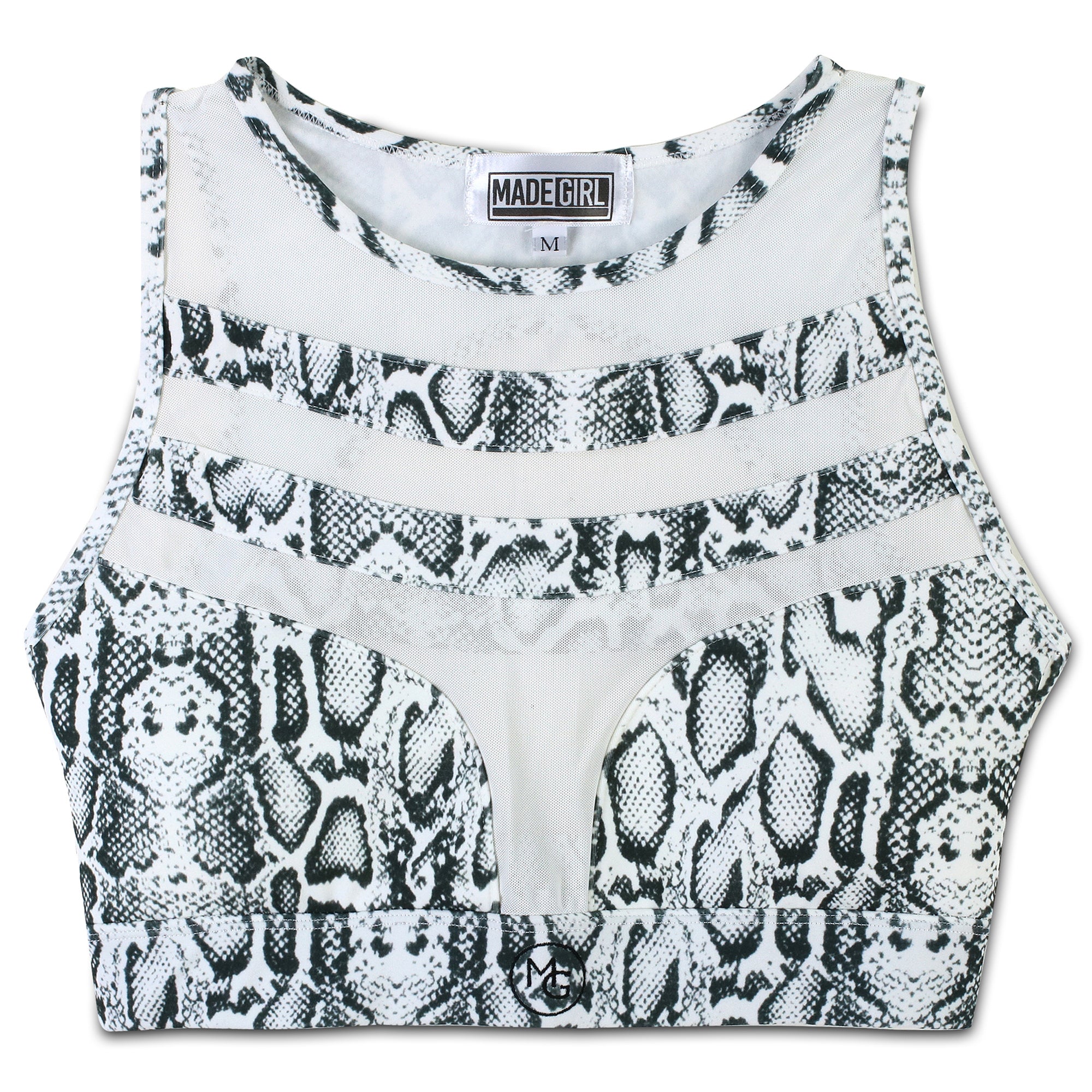 ***ELITE COLLECTION*** Snakeskin-Patterned Sports Bra