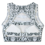 ***ELITE COLLECTION*** Snakeskin-Patterned Sports Bra