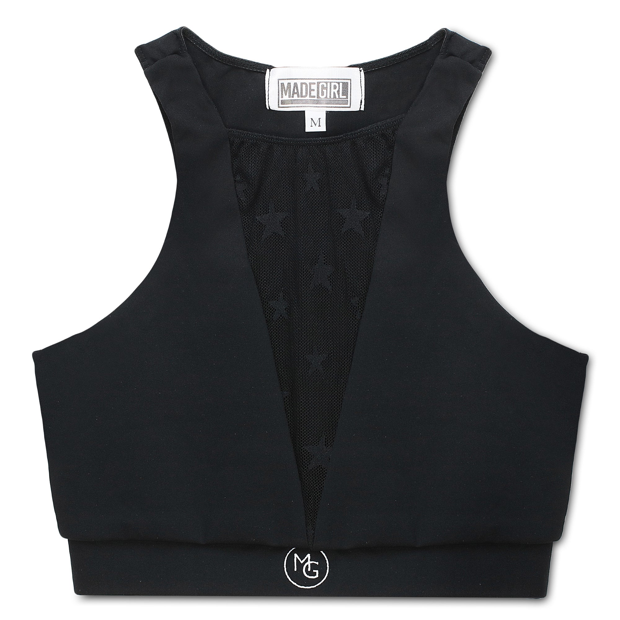 ***ELITE COLLECTION** Limited Edition STAR-PATTERNED MESH INSERT Sports Bra