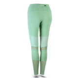 ***ELITE COLLECTION*** On-Trend Sage Leggings with "Leather-Look" and Mesh Inserts